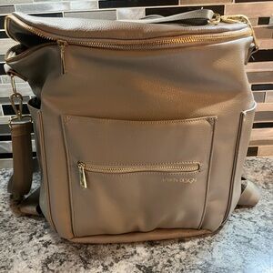 Fawn Design The Original Diaper Bag Vegan Leather Convertible New!
